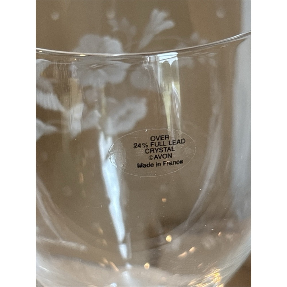 Avon Hummingbird Crystal goblets set of 2, Pair, New in package NIP - Picture 2 of 6